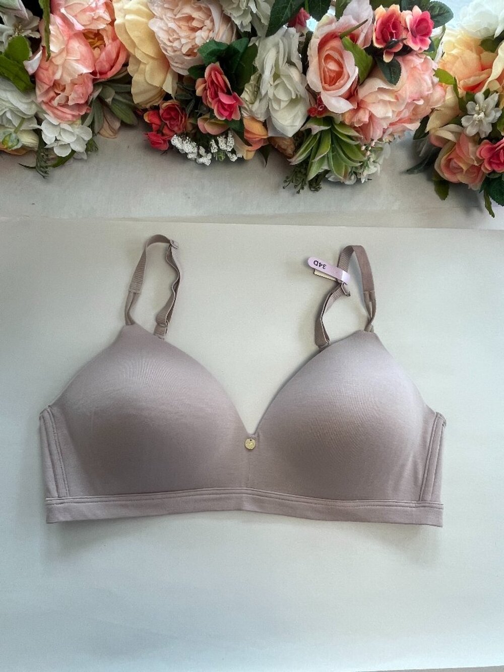 Maidenform Wireless T-Shirt Bra 34D Light Mauve Nude